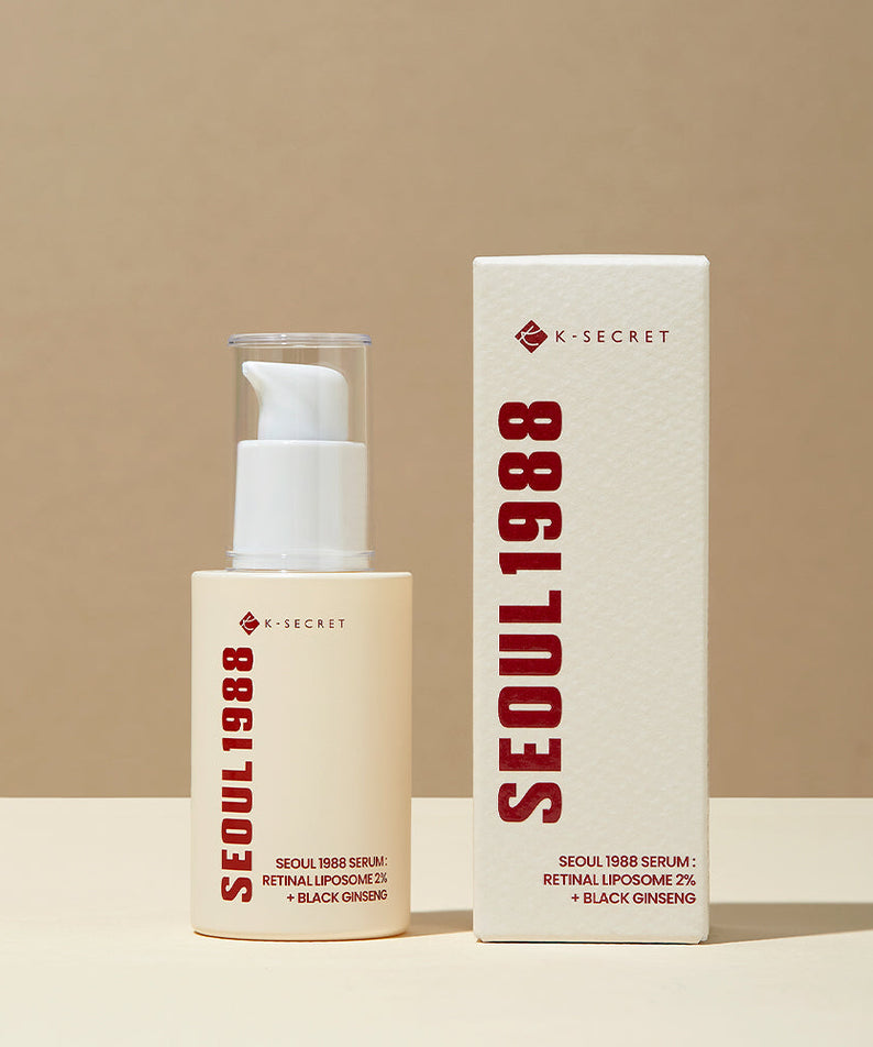 SEOUL 1988 Retinal Black Ginseng Serum with packaging displayed on a neutral background