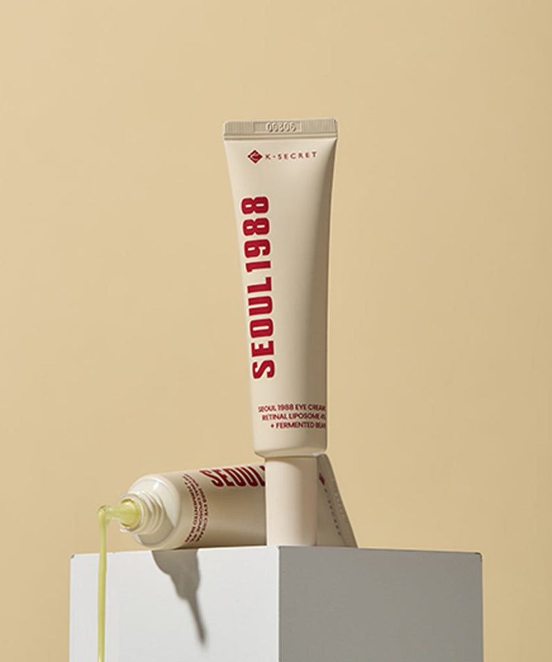 SEOUL 1988 Retinal Fermented Soybean Eye Cream tube on display