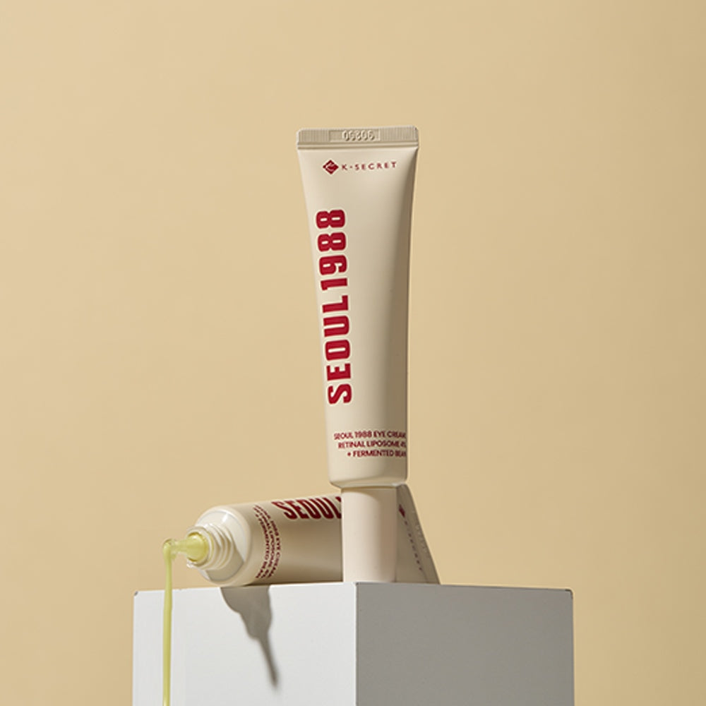 SEOUL 1988 Retinal Fermented Soybean Eye Cream tube on display