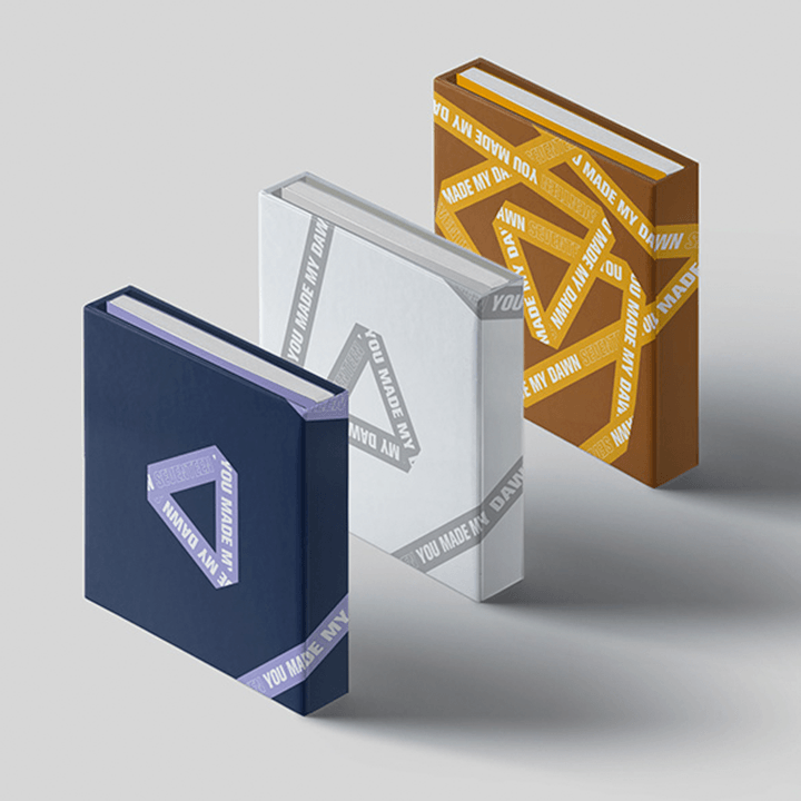SEVENTEEN 6th Mini Album 'YOU MADE MY DAWN' (Random) featuring three colorful album covers.