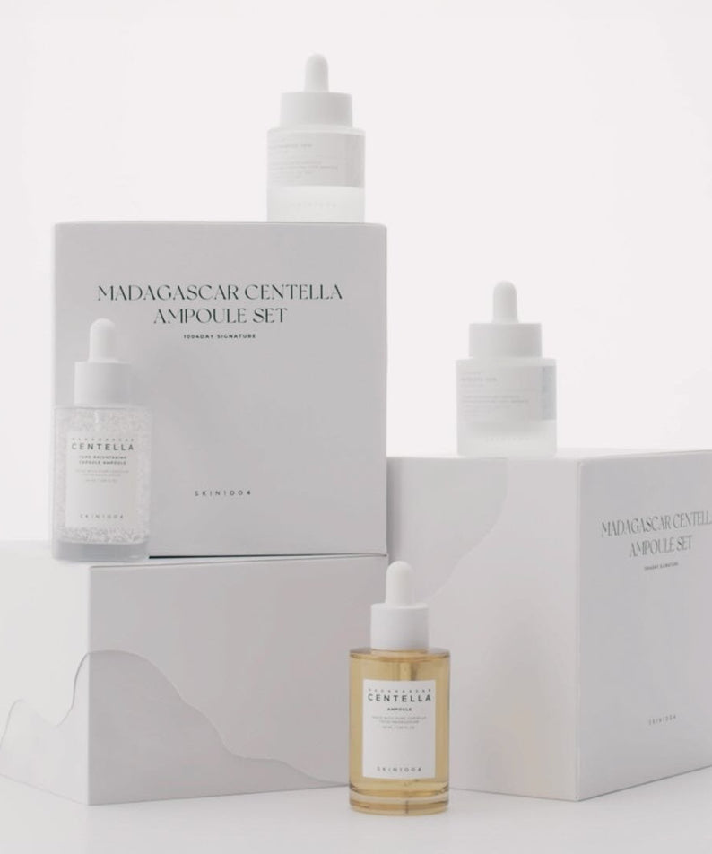 SKIN1004 Madagascar Centella Ampoule Set - 1004 Day Signature skincare products.