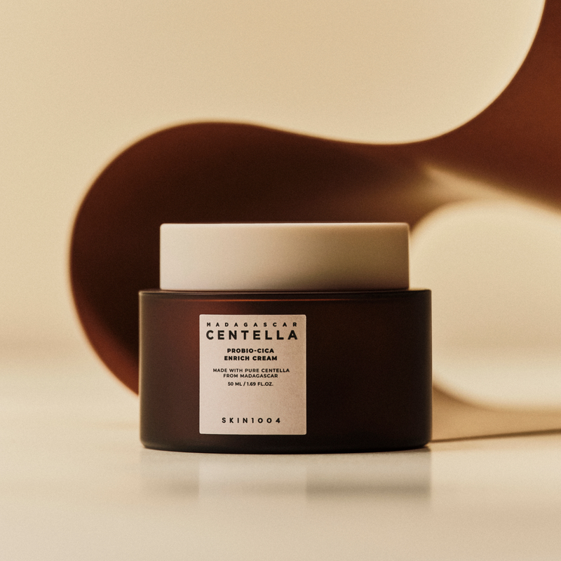 SKIN1004 Madagascar Centella Probio-cica Enrich Cream 50ml jar on display