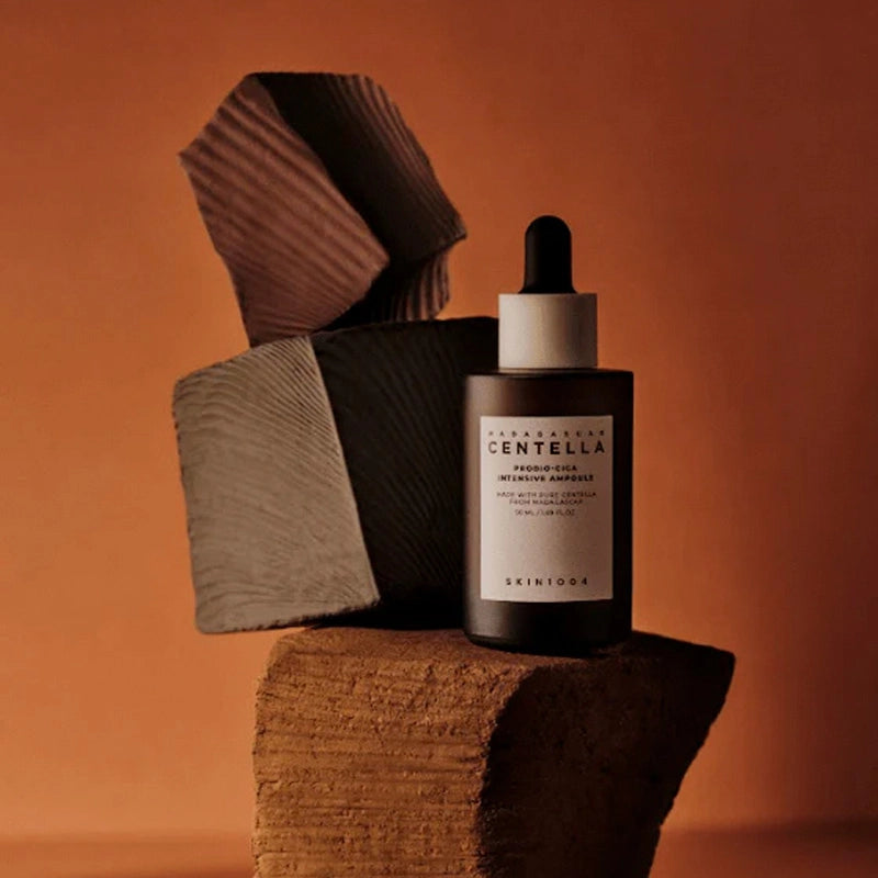 SKIN1004 Madagascar Centella Probio-cica Intensive Ampoule 50ml bottle with artistic background.