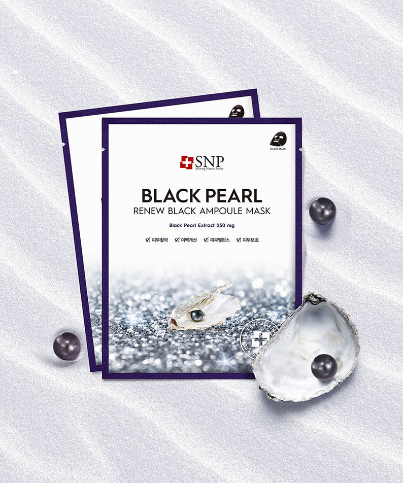 Snp Beauty Black Pearl Renew Black Ampoule Mask 25ml*10ea