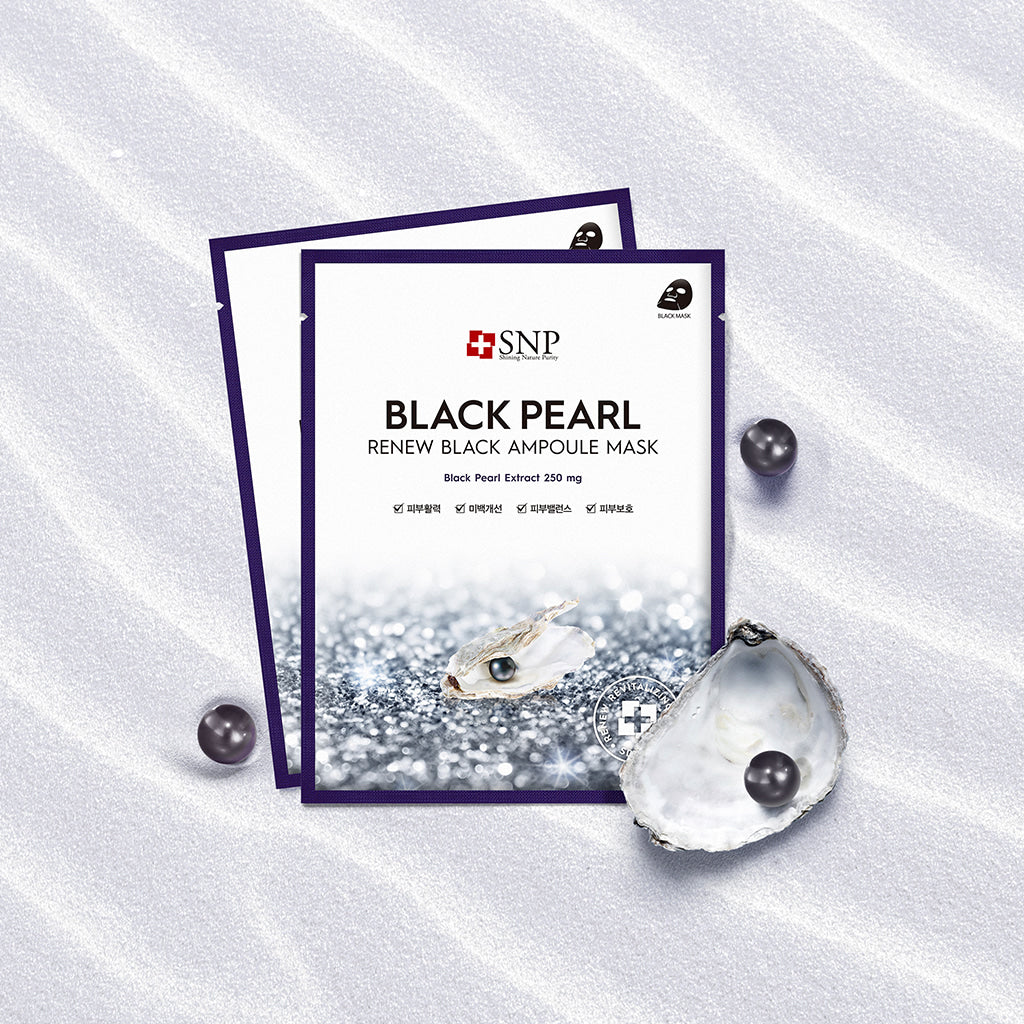 Snp Beauty Black Pearl Renew Black Ampoule Mask 25ml*10ea