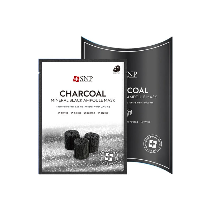 Snp Beauty Charcoal Mineral Black Ampoule Mask 25ml*10ea