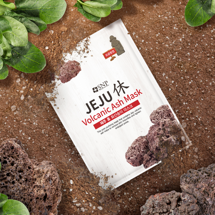 Snp Beauty Jeju Rest Volcanic Ash Mask 22ml*10ea