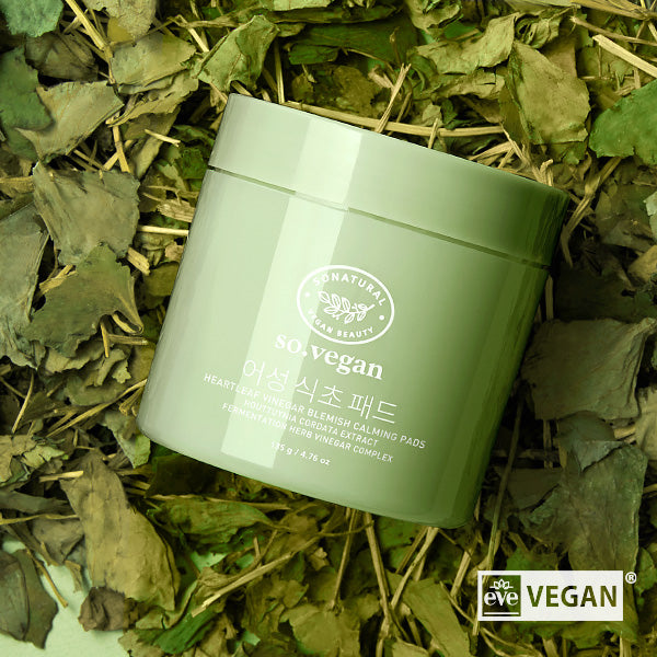 So Natural So Vegan Heartleaf Vinegar Blemish Calming Pads 70p 135g