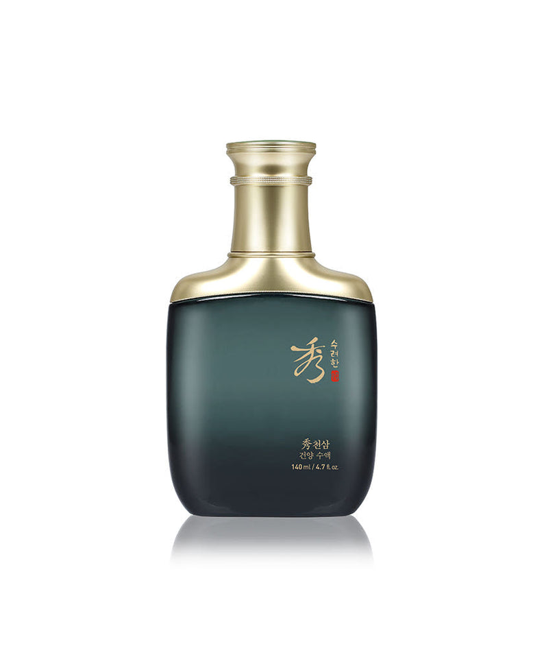 SOORYEHAN Cheonsam Geonyang Sap 140ml - Gentleman Korea premium Korean skincare for men, elegant dark green-gold bottle