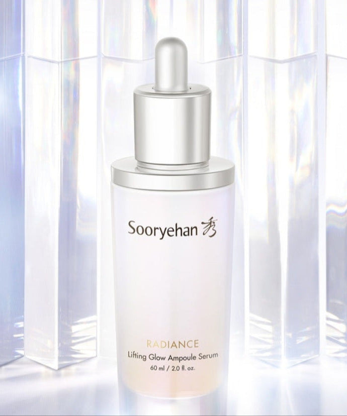 SOORYEHAN Radiance Elasticity Glow Ampoule 60ml against a luminous background