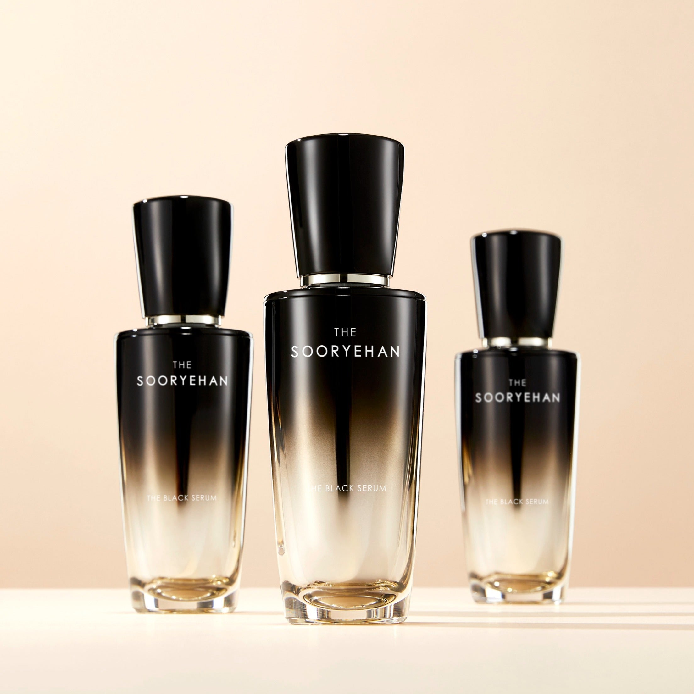 SOORYEHAN The Black Serum 30ml bottles showcasing luxury skincare product design.
