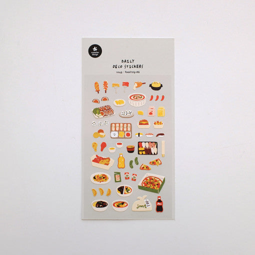 SUATELIER Food Trip #6 Stickers featuring various food-themed designs, ideal for decoration and crafting.