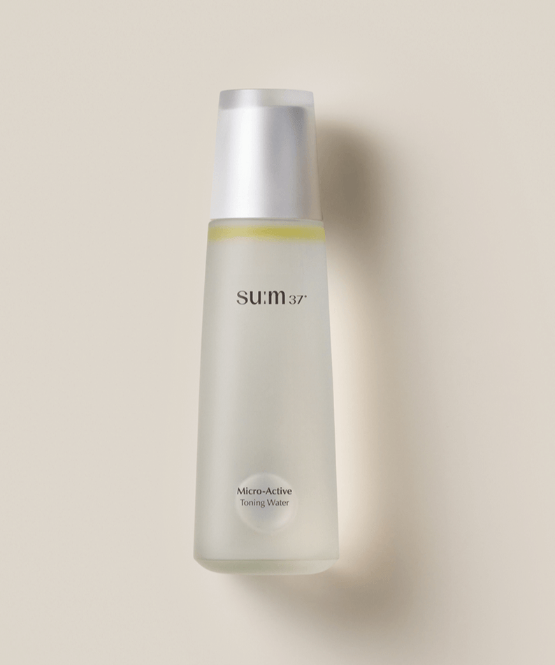SU:M37 Microactive Toning Water 150ml bottle on a light background