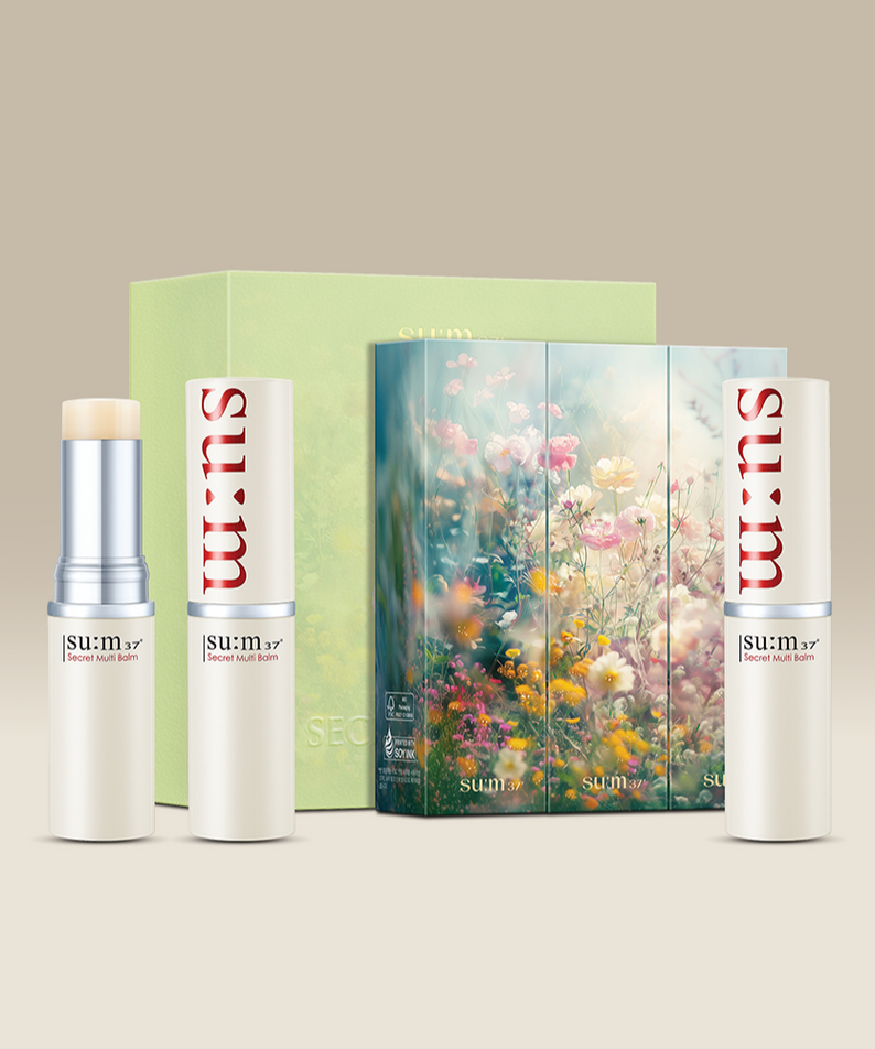 SU:M37 Secret Multi Night 2+1 Plan (Set) with elegant floral packaging and skincare products