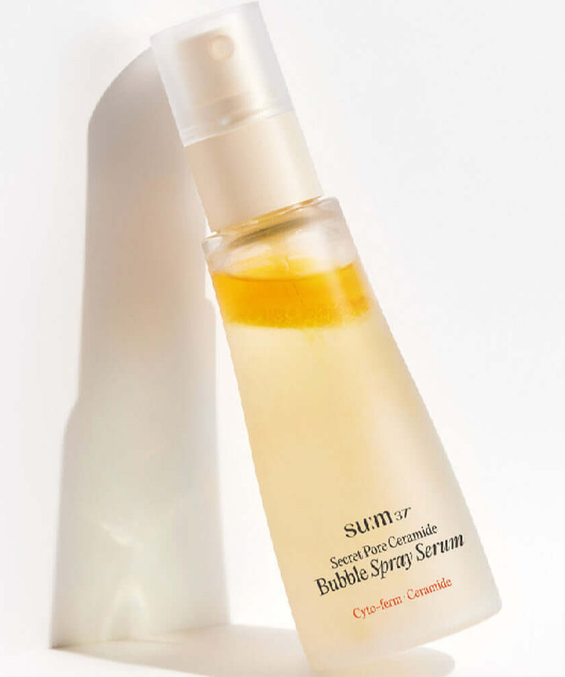 Bottle of SU:M37 Secret Pore Ceramide Bubble Oil Essence Mist 60ml