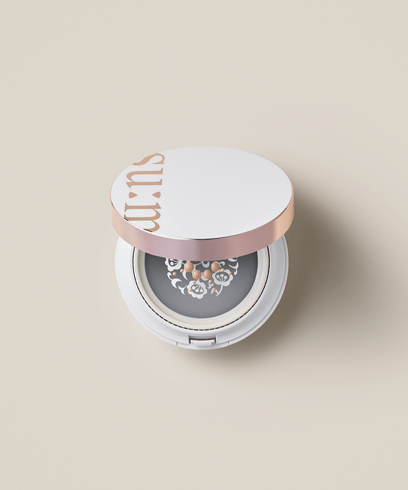 SU:M37 Sun-Away Cooling Sun CC EX in elegant white and rose gold packaging