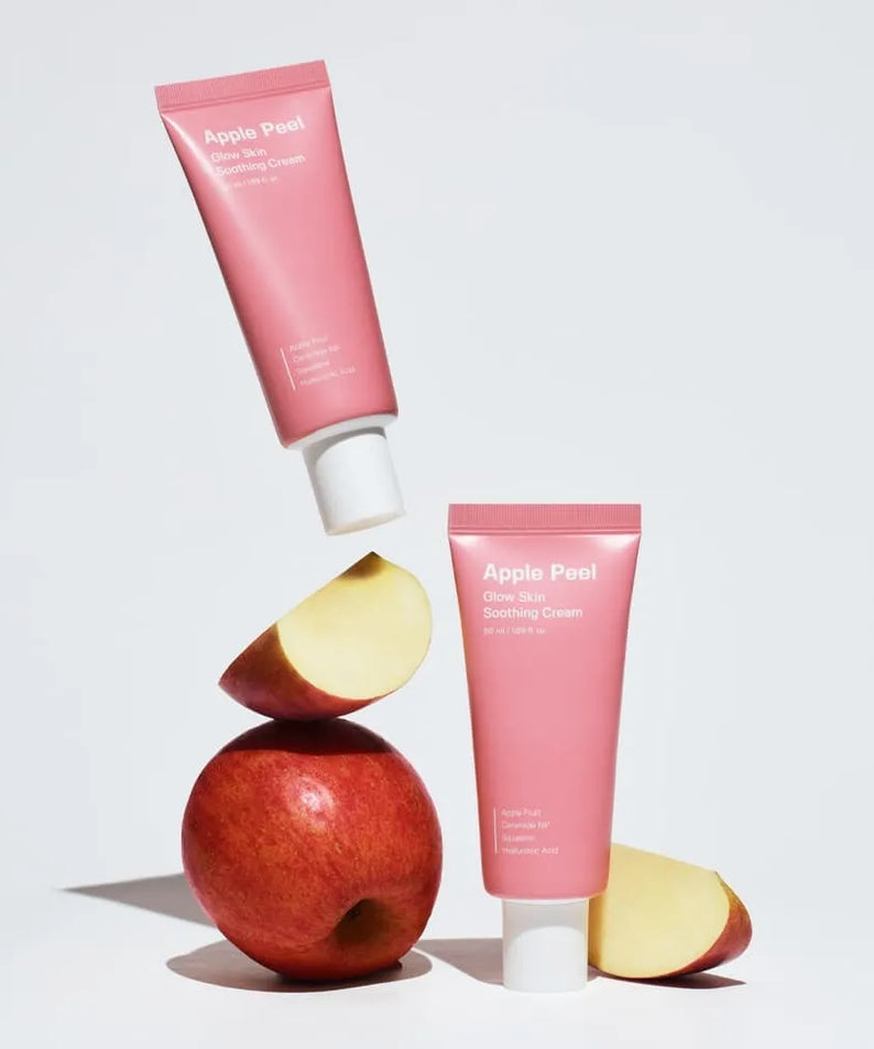 SUNGBOON EDITOR Apple Peel Glow Skin Soothing Cream 50ml with apple slices