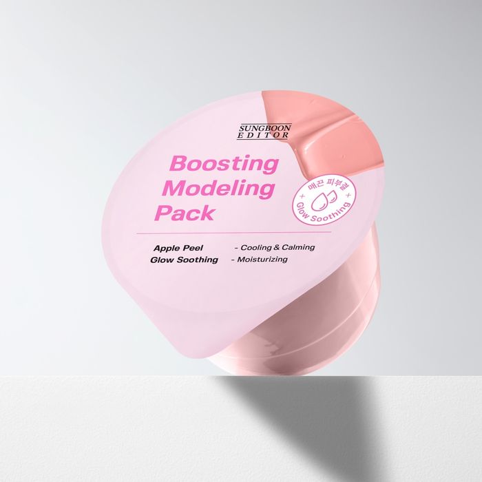 SUNGBOON EDITOR Boosting Modeling Pack Apple Peel Glow Soothing, featuring cooling, calming, and moisturizing properties
