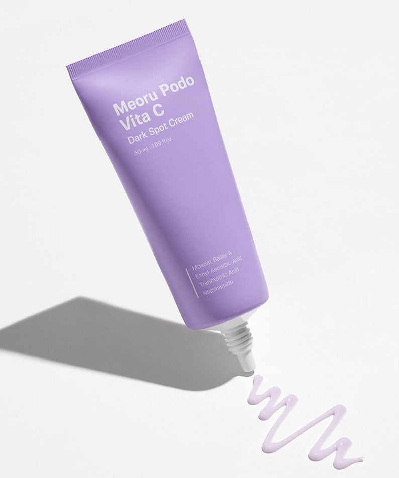 SUNGBOON EDITOR Meoru Podo Vita C Dark Spot Cream 50ml in a purple tube, skincare for dark spots.