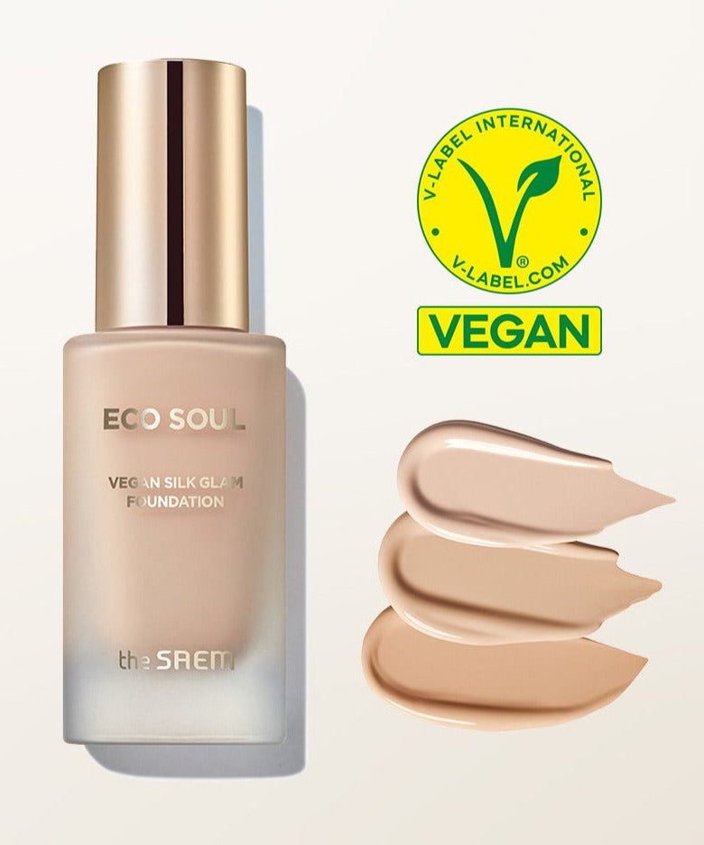 THE SAEM Eco Soul Vegan Silk Glam Foundation 30ml | Kool Seoul