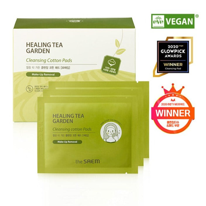 The Saem  Healing Tea Garden Cleansing Cotton Pads 30p 270ml