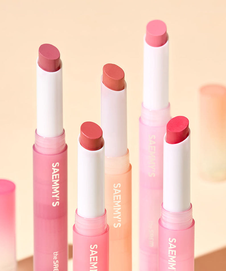 THE SAEM Saemmy's Crema Velvet Lipstick collection in various shades for a vibrant lips look.