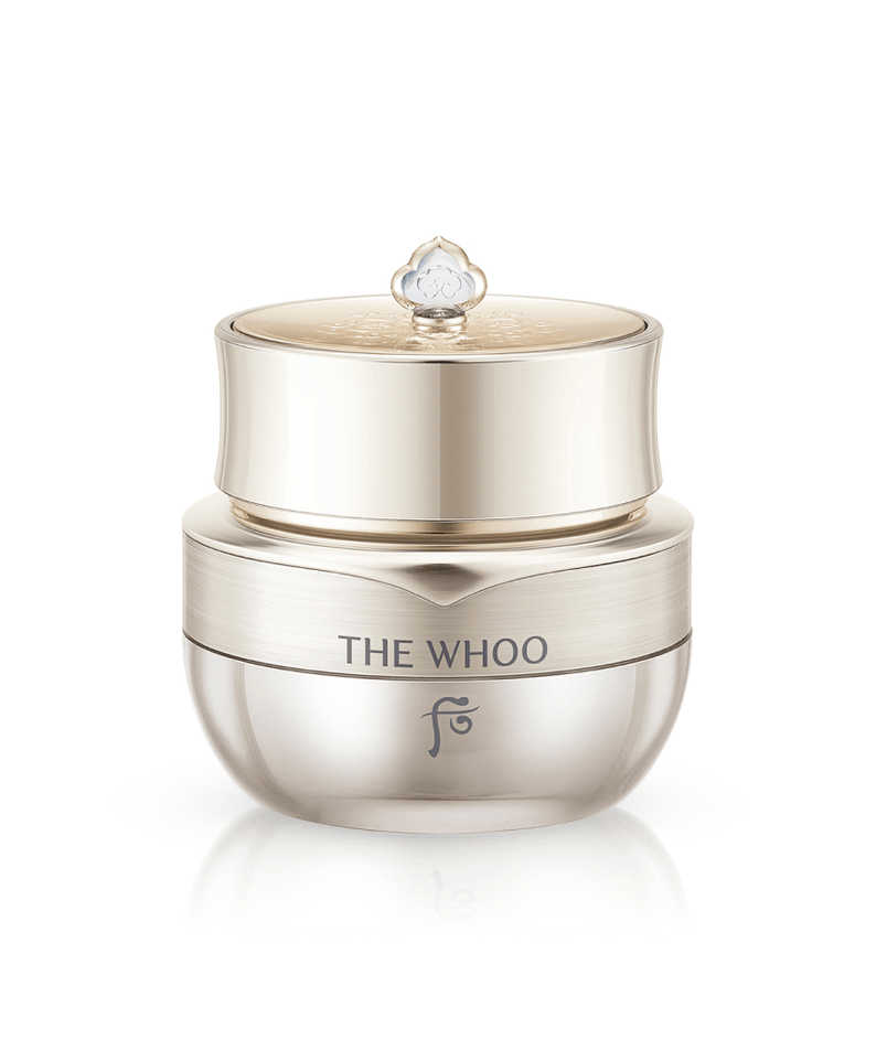 THE WHOO Cheongidan Hwahyun Radiance Eye Cream 20ml luxurious gold jar.