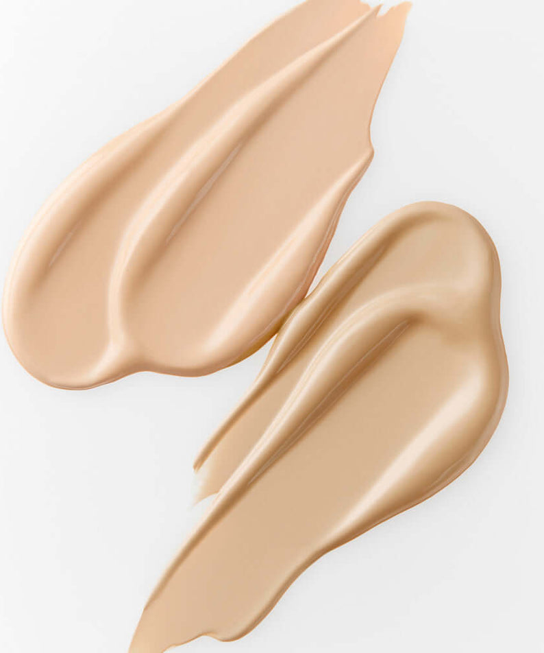Texture of THE WHOO Gong Jin Hyang Brightening UV Protective BB Cream in two shades.