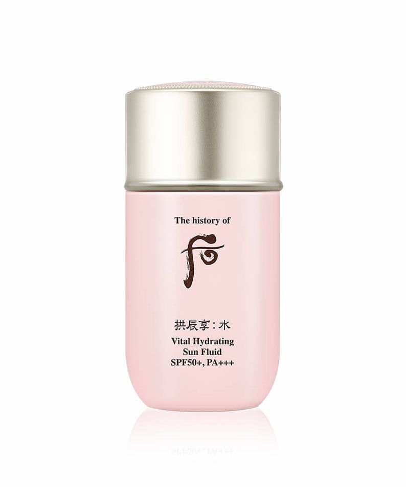 THE WHOO Gong Jin Hyang Soo Sooyeon Vital Hydrating Sun Fluid 60ml bottle with SPF50+ and PA+++