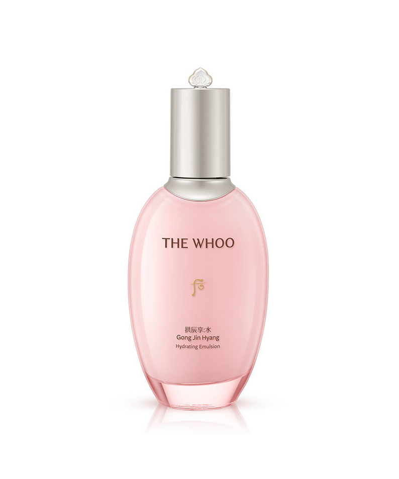 THE WHOO Gongjinhyang Moisture Emulsion 110ml bottle, luxury skincare for hydration and radiance