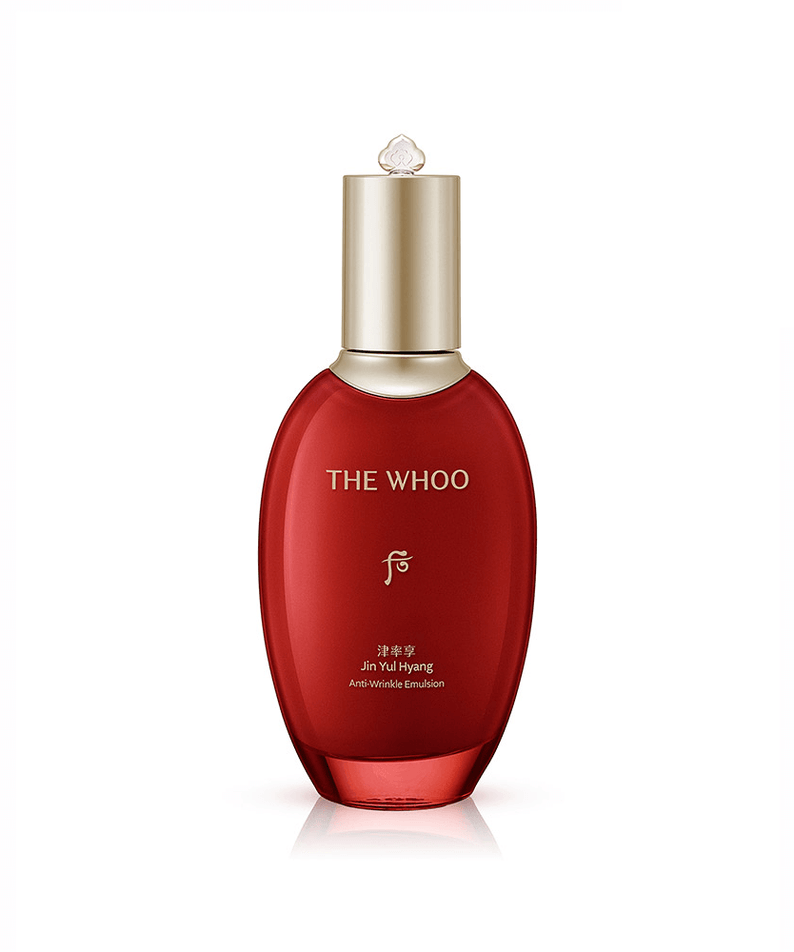 THE WHOO Jin Yul Hyang Anti-Wrinkle Emulsion 110ml luxurious skincare product in red bottle