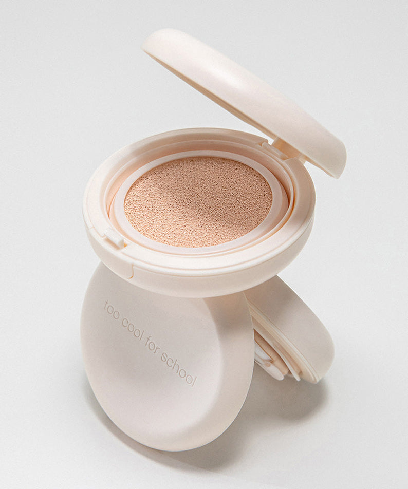 TOO COOL FOR SCHOOL Fixing Nude Fit Cushion [Product + Refill] compact on a white background