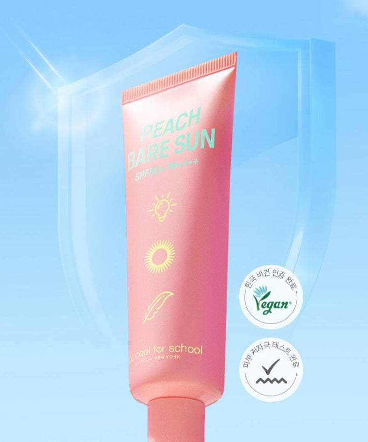 TOO COOL FOR SCHOOL Peach Bare Sun Cream SPF50+ PA++++ 50ml | Kool Seoul