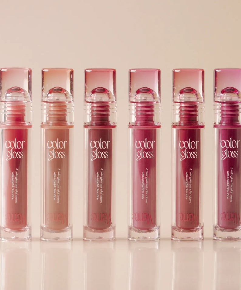 TOO COOL FOR SCHOOL Verre Color Gloss lip gloss collection in various shades, elegant packaging.