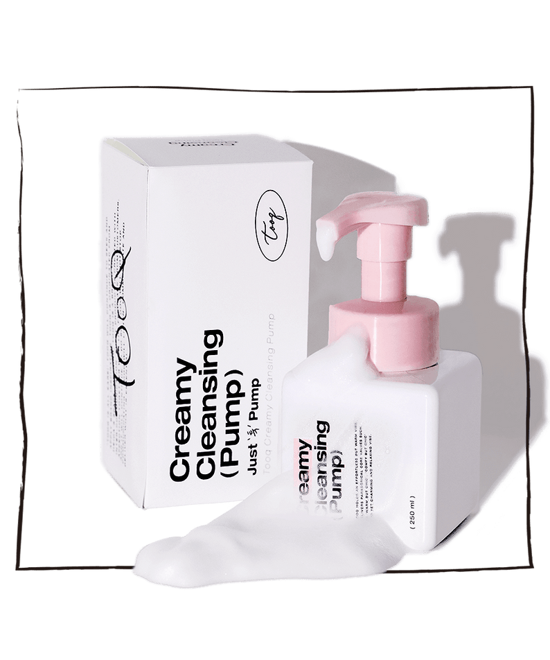 TOOQ Creamy Cleansing Pump 250ml with packaging and pump dispenser