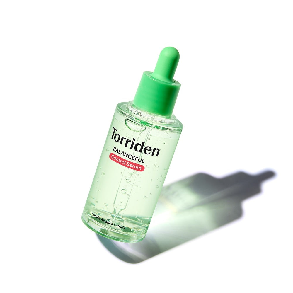 TORRIDEN Balanced Cica Control Serum 50ml bottle with green cap on white background