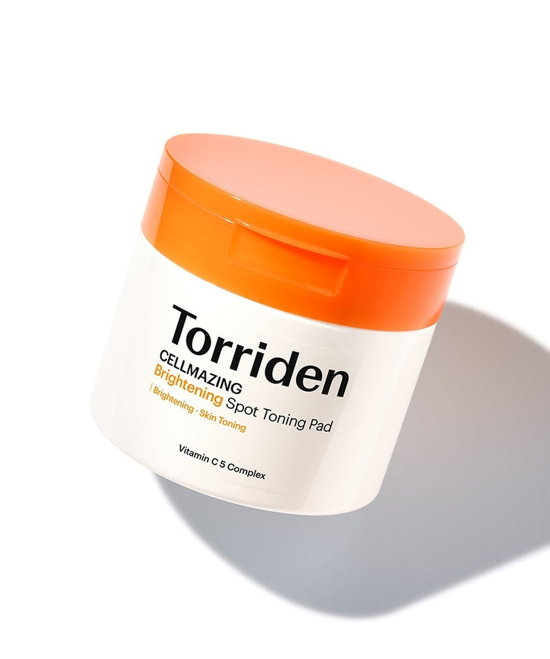 TORRIDEN Cellmizing Vita C brightening Trace Toning Pads 70 sheets in a jar with orange lid