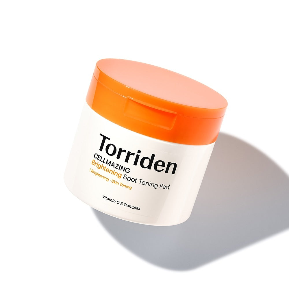 TORRIDEN Cellmizing Vita C brightening Trace Toning Pads 70 sheets in a jar with orange lid