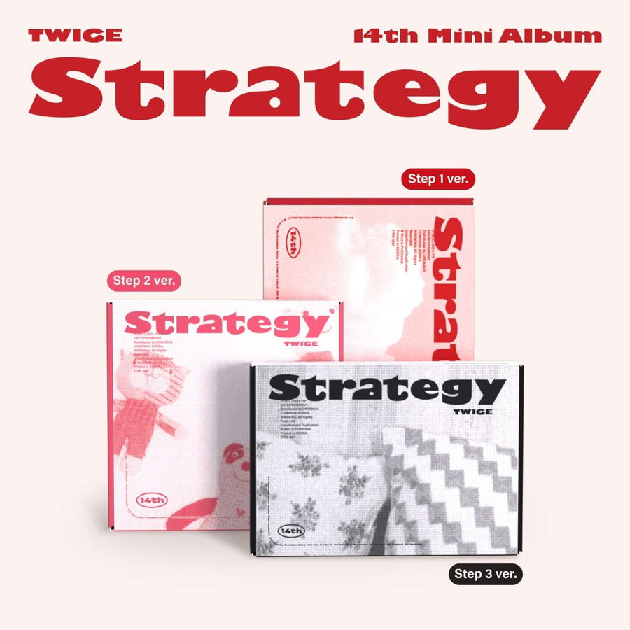 Twice - 14th Mini Album [Strategy] (Step1 Ver. / Step2 Ver. / Step3 Ver) (Random 1 Of 3) - Kpop Album