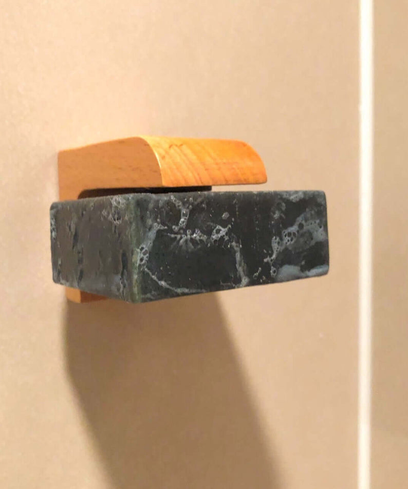URANG Troubleshooter CP Handmade Soap on wooden holder in bathroom setting