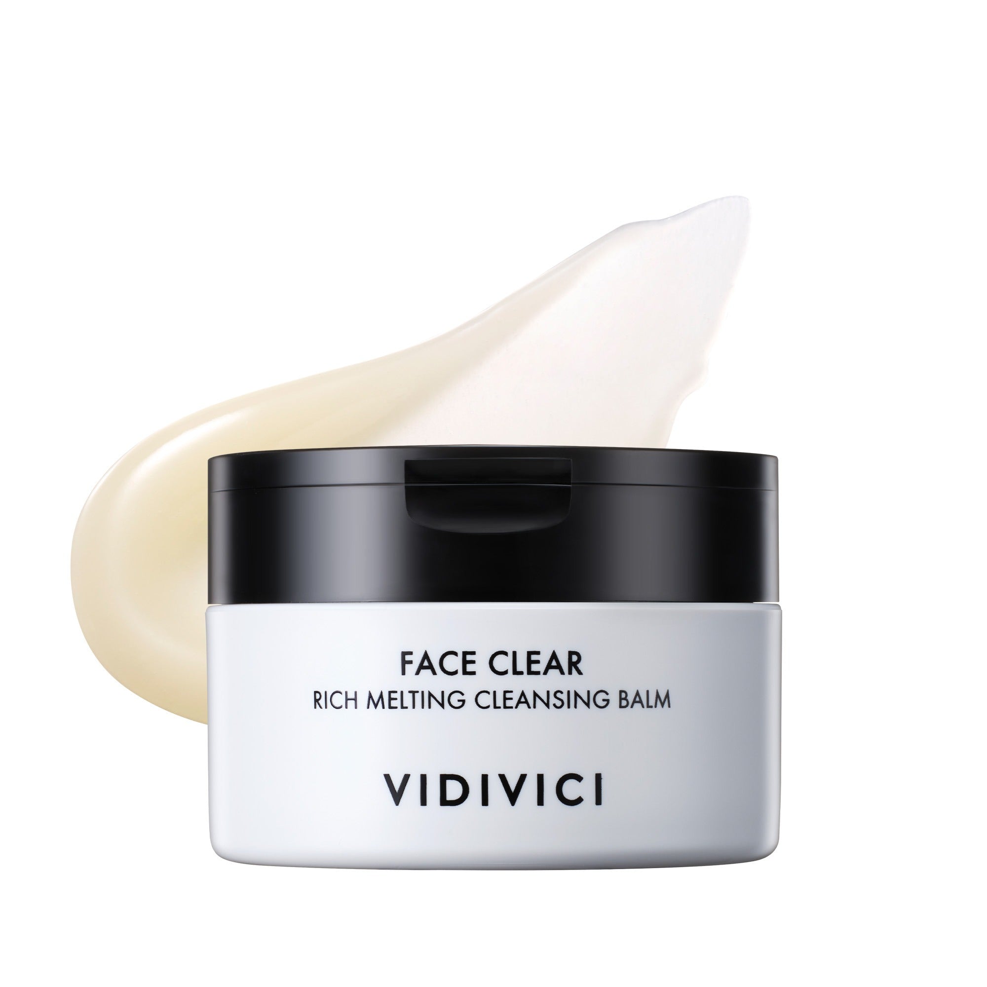 Image of VIDIVICI Face Clear Rich Melting Cleansing Balm 100ml, showing the product container and texture.
