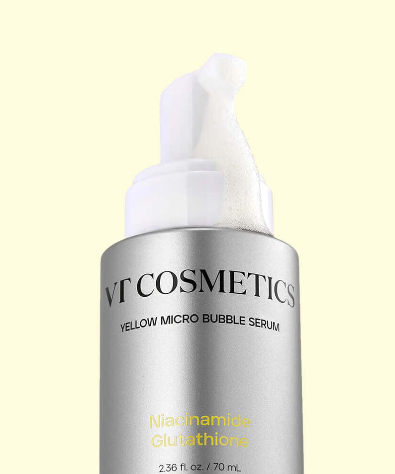 VT COSMETIC Niacinamide Glutathione Yellow Microbubble Serum 70ml bottle with pump
