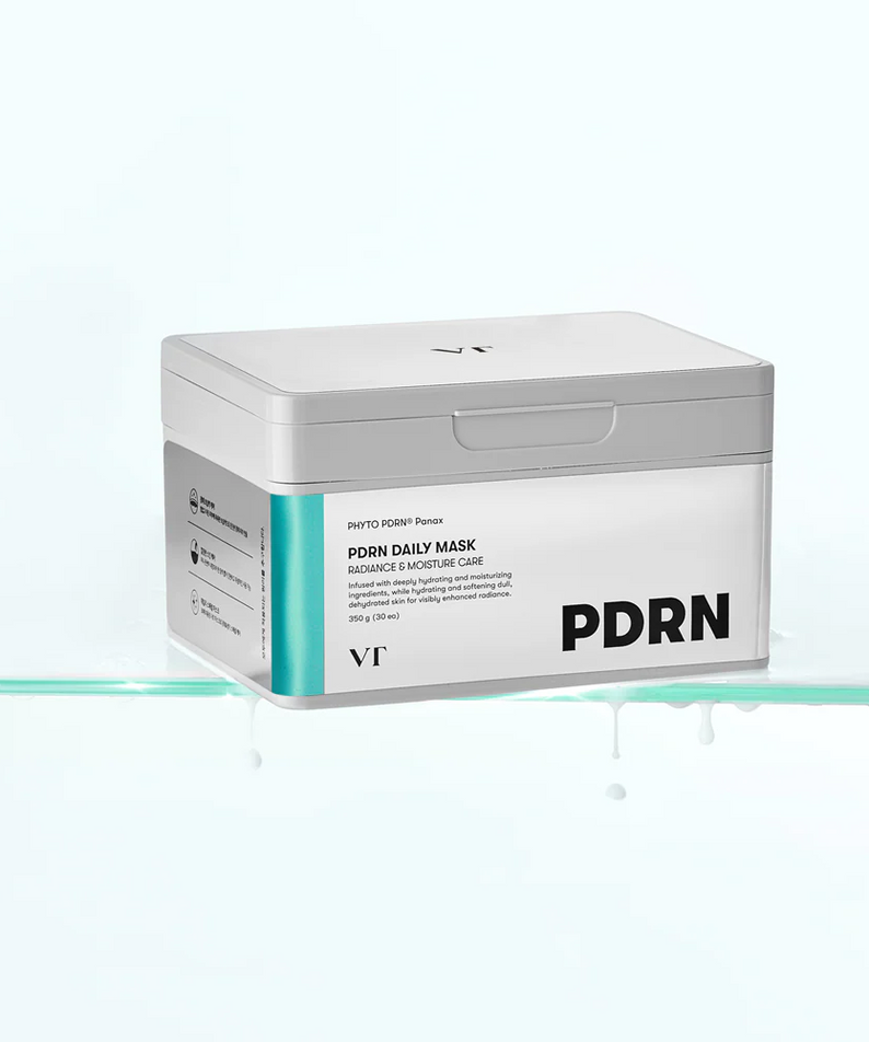 VT COSMETIC PDRN Daily Mask 30 Sheets - Box of masks displayed on clear surface
