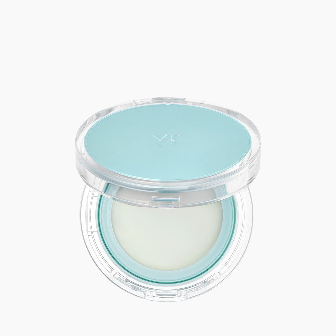 VT COSMETIC PDRN Essennce Glow Sun Pact 10g compact with open lid on white background.