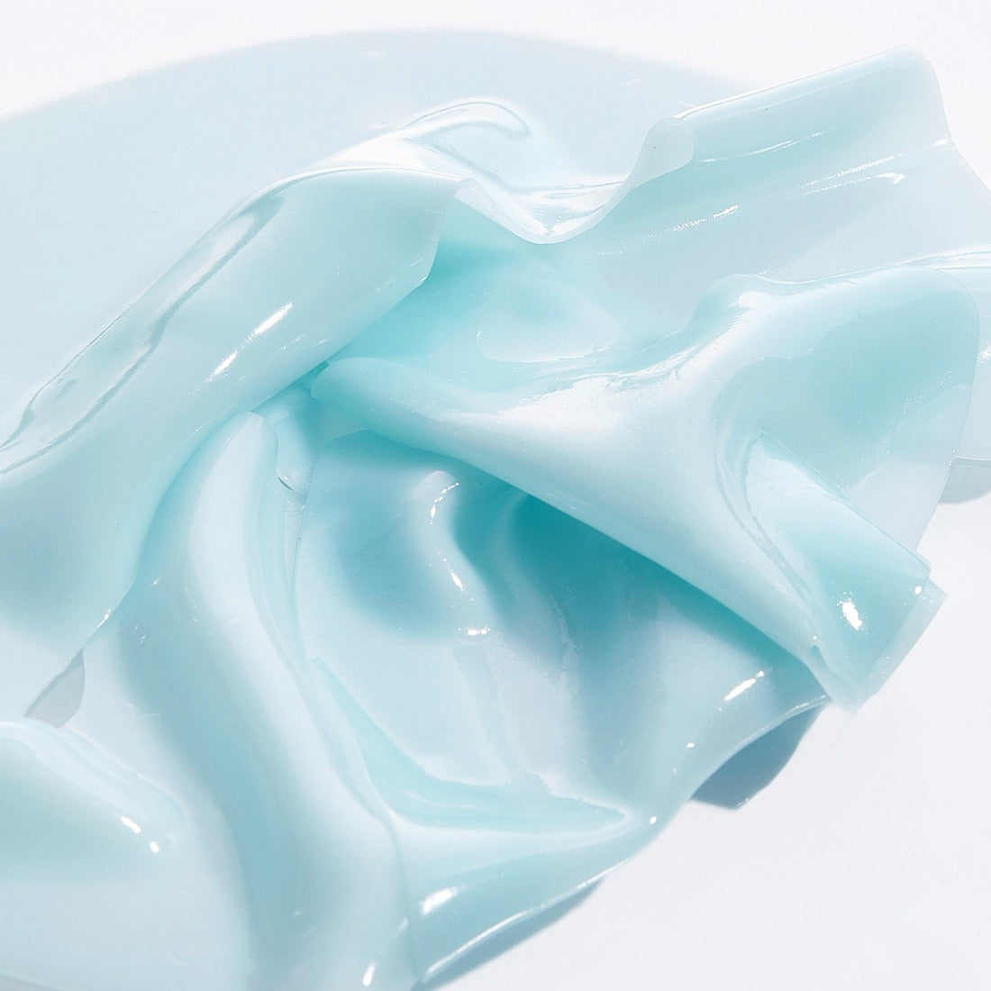 VT COSMETIC PDRN Hydrogel Mask 4 Pack texture close-up showing smooth, translucent blue material