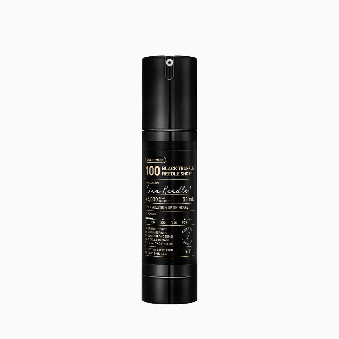 VT COSMETICS Black Truffle Reedle ShotÂ® 100 - 50ml bottle view, luxury skincare product with black truffle ingredients.