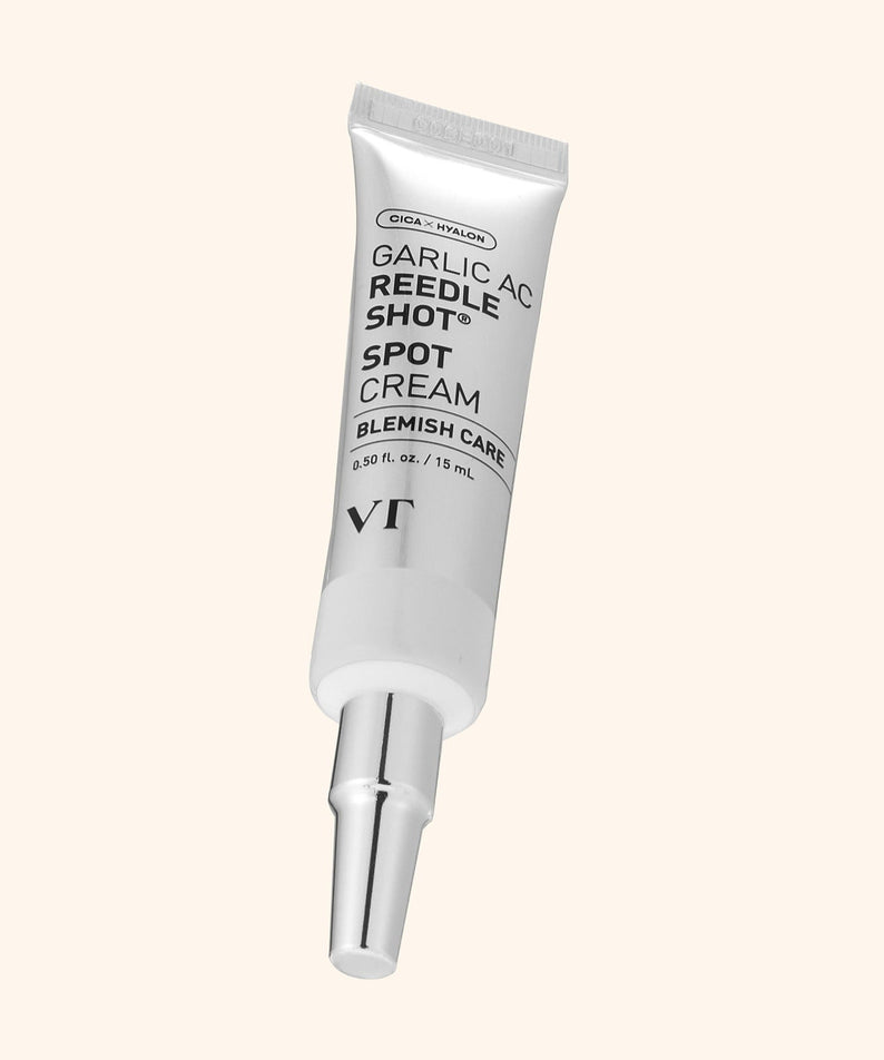 VT COSMETICS Garlic AC Reedle ShotÂ® Spot Cream - 15ml in a sleek tube for blemish care.
