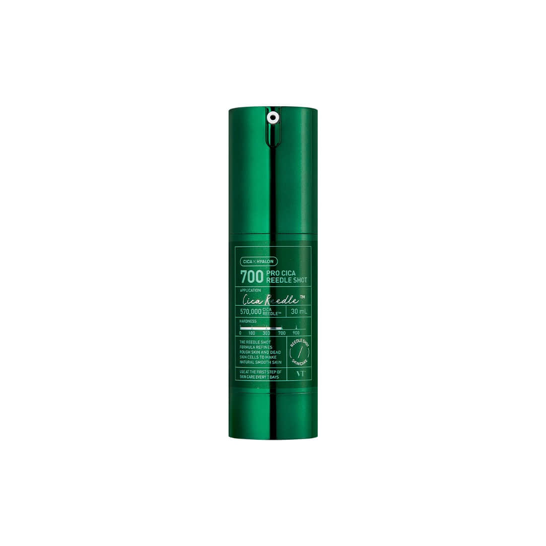 VT COSMETICS Pro Cica Reedle ShotÂ® skincare product in green bottle