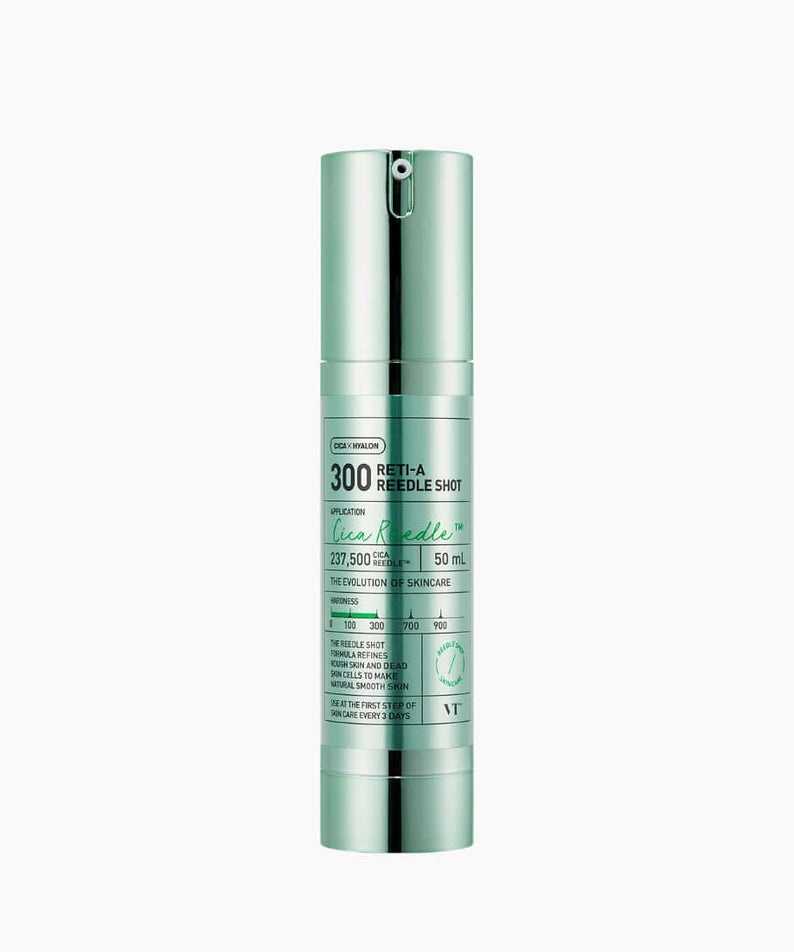 VT COSMETICS Reti-A Reedle Shot®. Anti-aging skincare product with innovative formula for youthful skin.