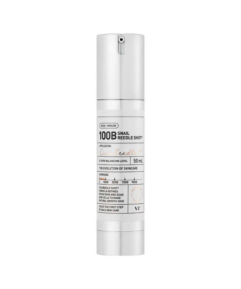 VT COSMETICS Snail Reedle ShotÂ® 100B - 50ml skincare product bottle on white background
